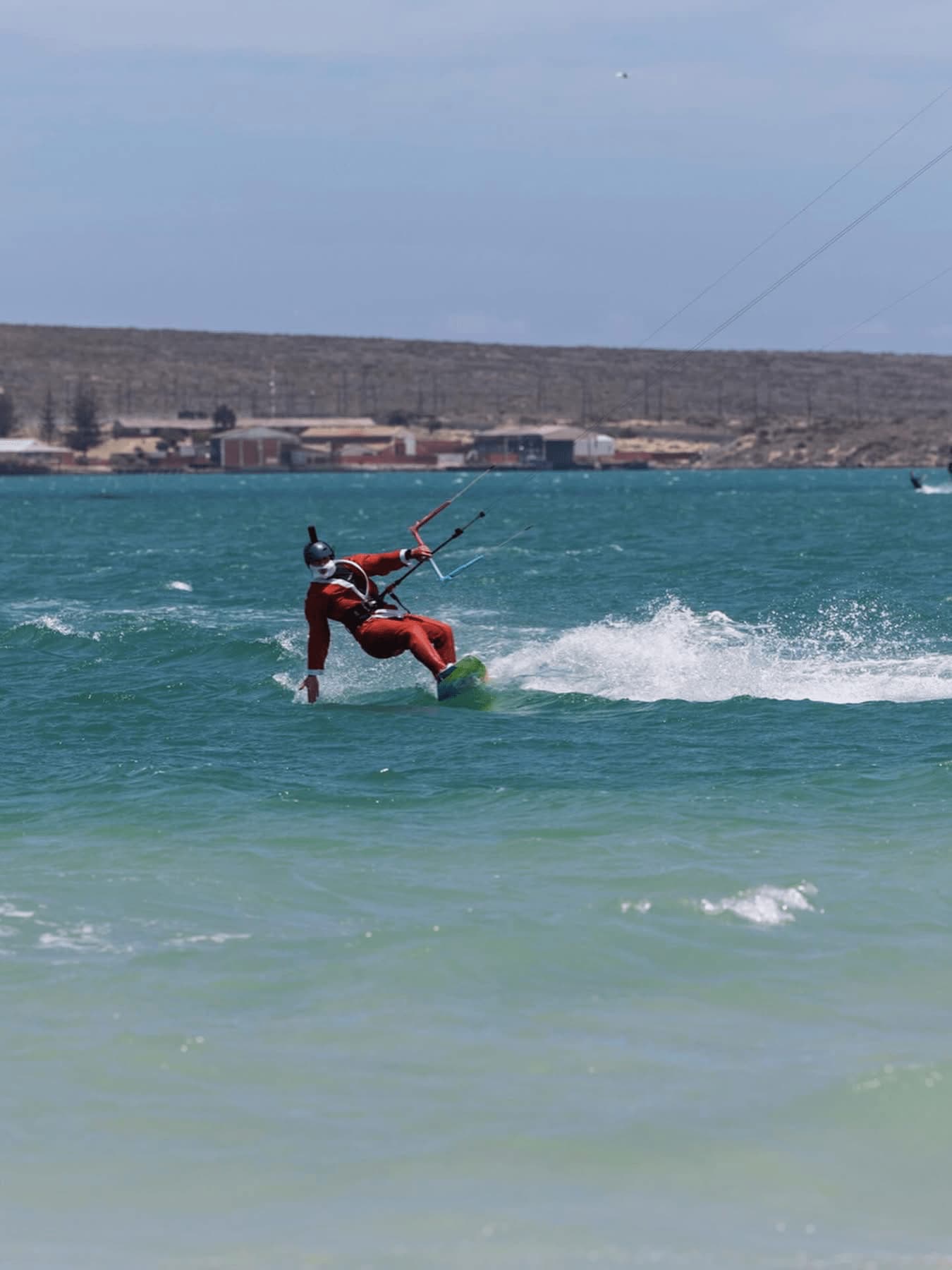 Kiteboarding big air jump at Shark Bay