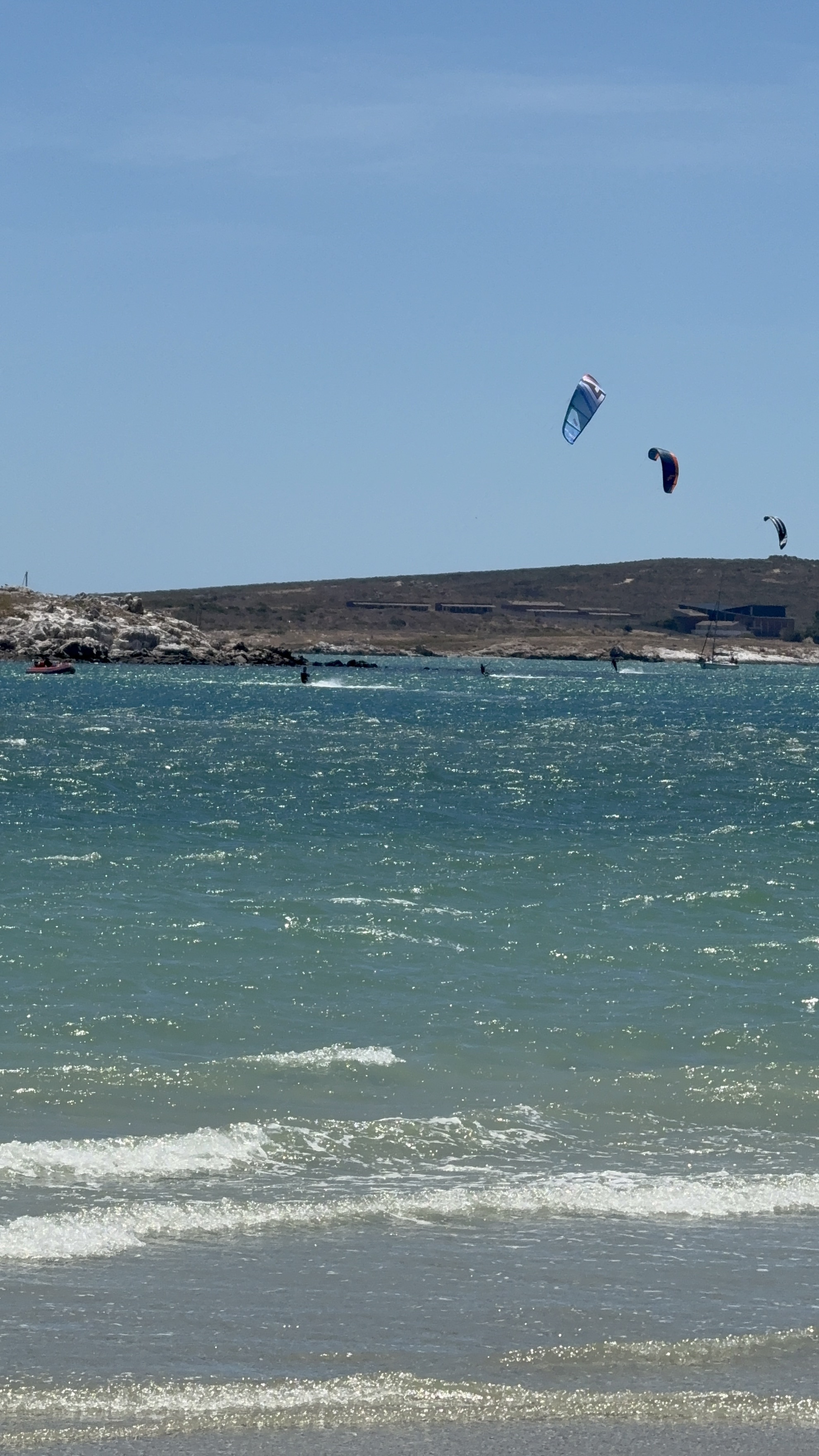 Kiteboarding at golden hour Shark Bay
